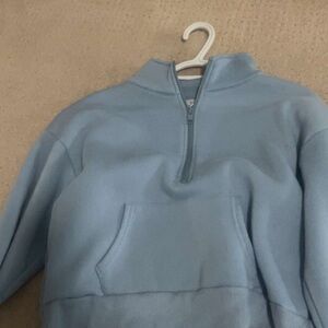 Cozy Blue Half-Zip Sweater